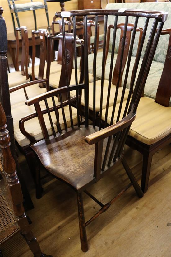 19th century Welsh Comb back chair(-)
